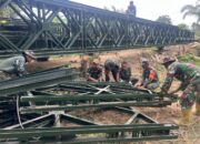 Jelang Idul Fitri, Kodam IM Rampungkan Pembangunan Jembatan Bailey Desa Buket Bata, Kec Pante Bidari, Aceh Timur