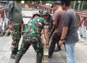 TNI Gerak Cepat Perbaiki Jembatan Bailey Umah Besi, Bener Meriah