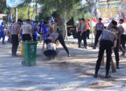 Dirsamapta Polda Aceh Pimpin Gotong Royong Massal di Pasar Al-Mahirah Dukung Program ASRI