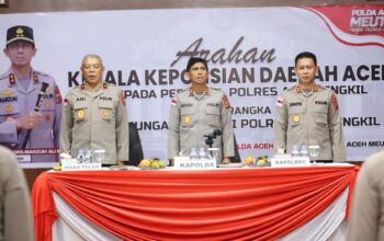Kapolda Aceh Kunker Ke Polres Aceh Singkil, Apresiasi Kinerja Personel Pasca Banjir dan Tekankan Jaga Citra Polri