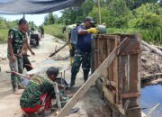 Kodim 0107/Aceh Selatan Percepat Pembangunan Jembatan di Buluh Seuma, Penghubung antara Aceh Selatan dan Aceh Singkil