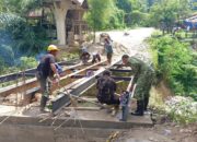 Dandim 0108/Agara Tinjau Pembangunan Jembatan Beton di Lawe Sikap I, Aceh Tenggara 