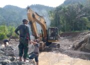 Kodim 0108/Agara Bangun Normalisasi Sungai di Desa Teger Miko Aceh Tenggara
