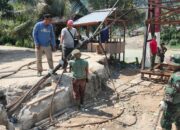 Kodim 0108/Agara mulai pasang Tali Sling Jembatan Gantung Ds. Kuning Abadi, Aceh Tenggara 