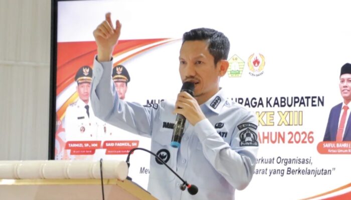 Bupati Tarmizi: KONI Aceh Barat Harus Cetak Prestasi dan Jauhkan Generasi Muda dari Narkoba