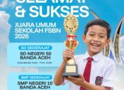 SD Negeri 50 dan SMP Negeri 10 Banda Aceh Raih Juara Umum FSBN 2026 Tingkat Nasional