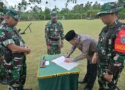 Dansatgas TMMD ke-129 Kodim 0102/Pidie Bersama Bupati Tanda Tangani Naskah Serah Terima, Seluruh Sasaran Rampung 100 Persen