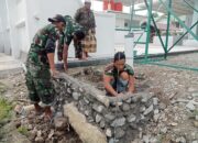 Satgas TMMD Ke-129 Kodim 0102/Pidie Bangun Tempat Wudhu, Lengkapi Sarana Air Bersih di Masjid Al Furqan
