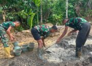 Pengecoran Kepala Jembatan Box Dimulai, Satgas TMMD ke-129 Percepat Pembukaan Badan Jalan di Kemumu Seberang