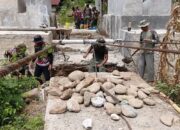 Pembangunan Jembatan Gantung di Lawe Pinis Aceh Tenggara Terus Dikebut, oleh Kodim 0108/Agara