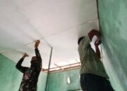 Plafon Mulai Terpasang, Harapan Penghuni Rumah Baru Kian Nyata; Satgas TMMD Kebut Finishing RTLH