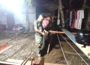 Kejar Target Air Bersih, Satgas TMMD ke-129 Lembur Malam Bangun Tower Air di Labuhanhaji Timur