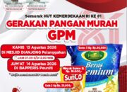 GPM HUT ke-81 RI di Banda Aceh, 2.000 Paket Pangan Murah Disiapkan