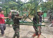 Tak Kenal Hari Libur, Satgas TMMD ke-129 Pasang Tower dan Tandon Air di Dayah Lhok Panah