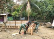 TMMD 129 Kodim 0102/Pidie Hadirkan Ketahanan Pangan, Bangun Kandang Ayam, Kolam Lele dan Kebun Sayur
