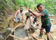 Menjelang Minggu Terakhir, Satgas TMMD Kodim 0107/Aceh Selatan Mulai Cor Box Culvert Titik 3