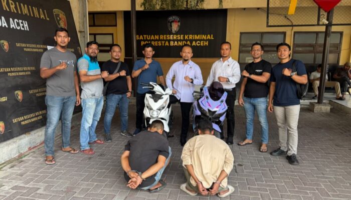 Polresta Banda Aceh Amankan Dua Terduga Pelaku Pencurian Sepeda Motor