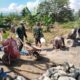 Kodim 0108/Agara dan Warga, lakukan Pengecoran Pondasi Pylon Jembatan Gantung Perintis Desa Buah Pala Aceh Tenggara